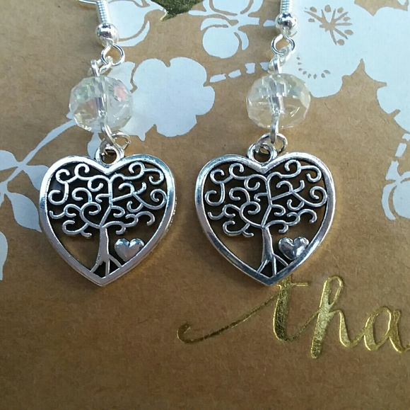 TREE OF LIFE DESIGNED EARRINGS - Picture 3 of 3
